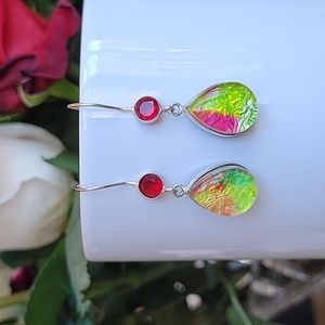 Dichroic Glass Earrings